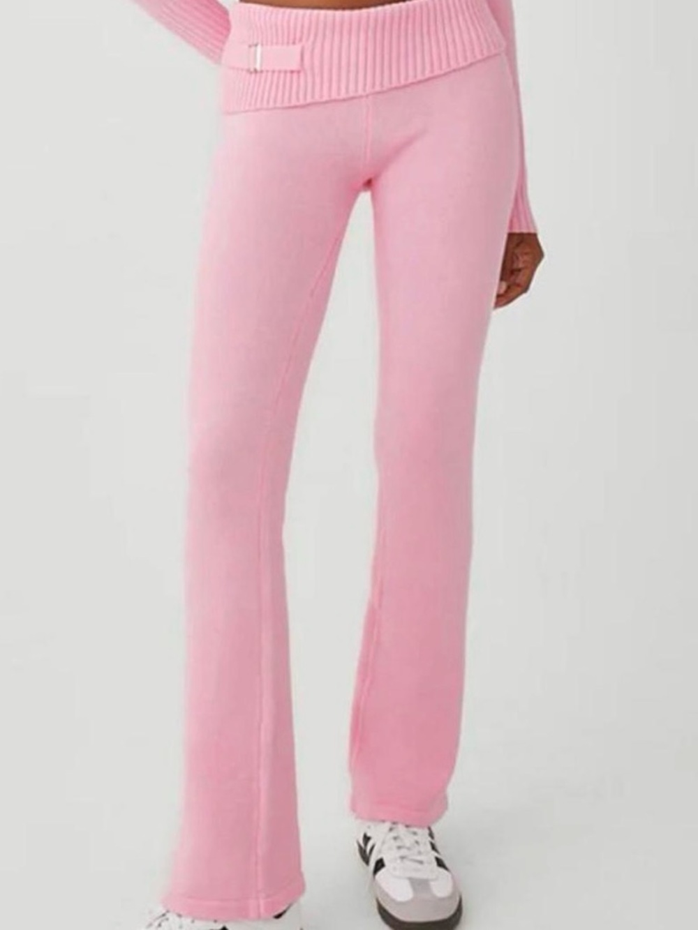 Frankie’s Women's Pink Knit Flare Jeans